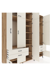 Kronos Dolap 12 Raflı 4 Çekmeceli 2 Askılı 220x59x243 - S784M011V22C
