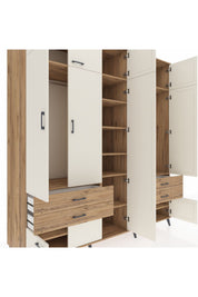 Kronos Dolap 12 Raflı 4 Çekmeceli 2 Askılı 220x59x243 - S784M011V24C