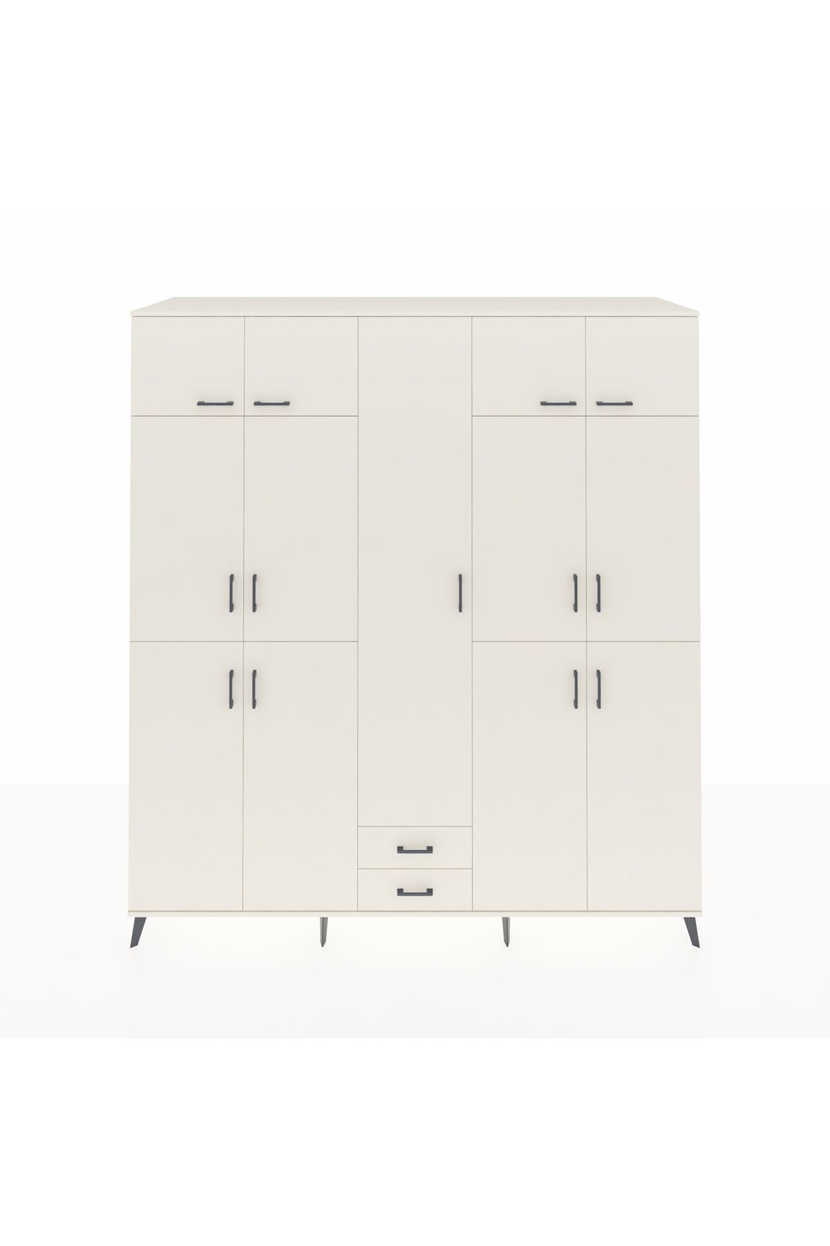 Kronos Dolap 10 Raflı 2 Çekmeceli 4 Askılı 220x59x243 - S784M012V04C