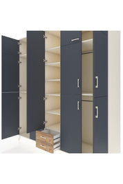Kronos Dolap 10 Raflı 2 Çekmeceli 4 Askılı 220x59x243 - S784M012V09C