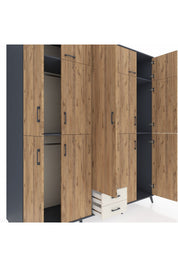 Kronos Dolap 10 Raflı 2 Çekmeceli 4 Askılı 220x59x243 - S784M012V10C