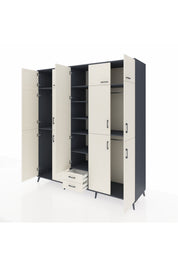 Kronos Dolap 10 Raflı 2 Çekmeceli 4 Askılı 220x59x243 - S784M012V13C