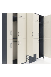 Kronos Dolap 10 Raflı 2 Çekmeceli 4 Askılı 220x59x243 - S784M012V14C