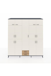 Kronos Dolap 10 Raflı 2 Çekmeceli 4 Askılı 220x59x243 - S784M012V15C