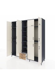 Kronos Dolap 10 Raflı 2 Çekmeceli 4 Askılı 220x59x243 - S784M012V15C