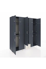 Kronos Dolap 10 Raflı 2 Çekmeceli 4 Askılı 220x59x243 - S784M012V16C
