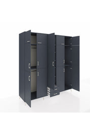 Kronos Dolap 10 Raflı 2 Çekmeceli 4 Askılı 220x59x243 - S784M012V17C
