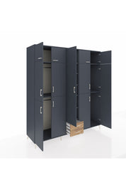 Kronos Dolap 10 Raflı 2 Çekmeceli 4 Askılı 220x59x243 - S784M012V18C