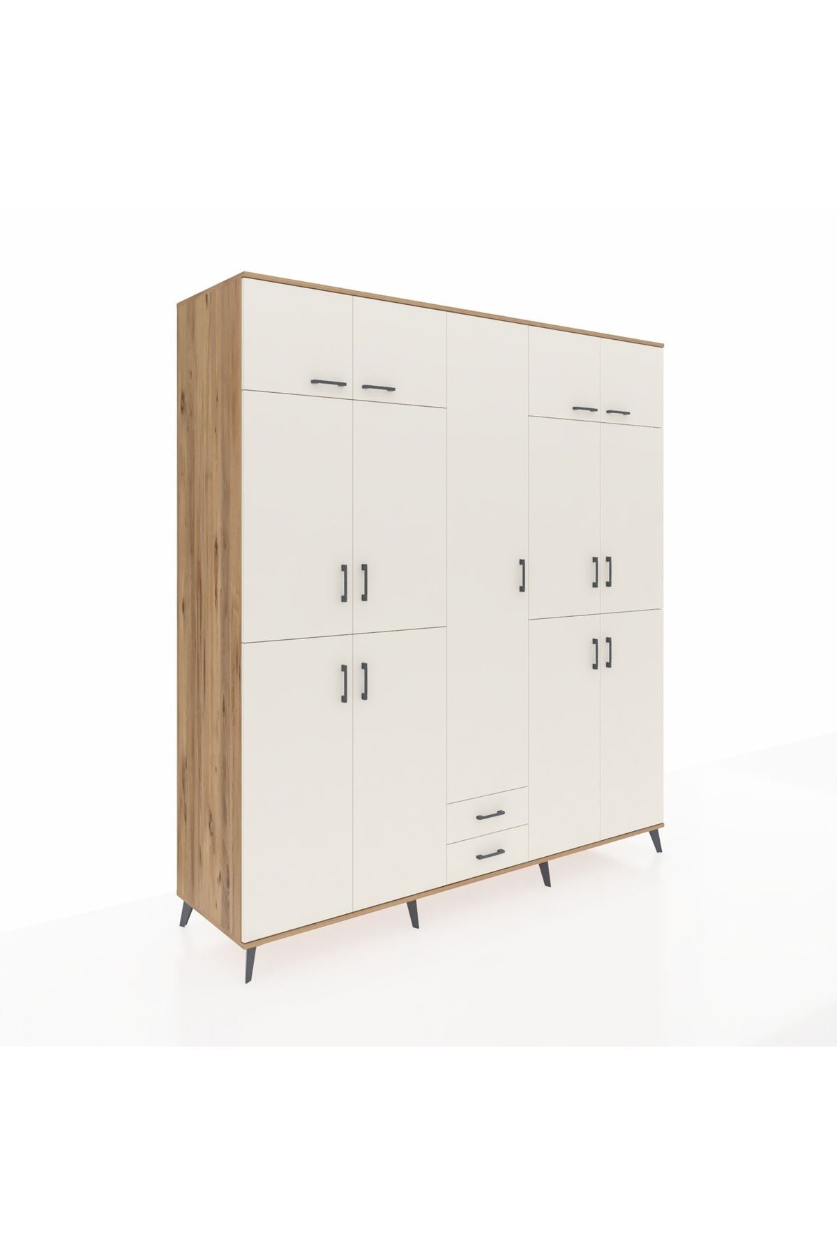 Kronos Dolap 10 Raflı 2 Çekmeceli 4 Askılı 220x59x243 - S784M012V22C
