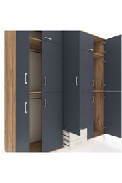 Kronos Dolap 10 Raflı 2 Çekmeceli 4 Askılı 220x59x243 - S784M012V25C