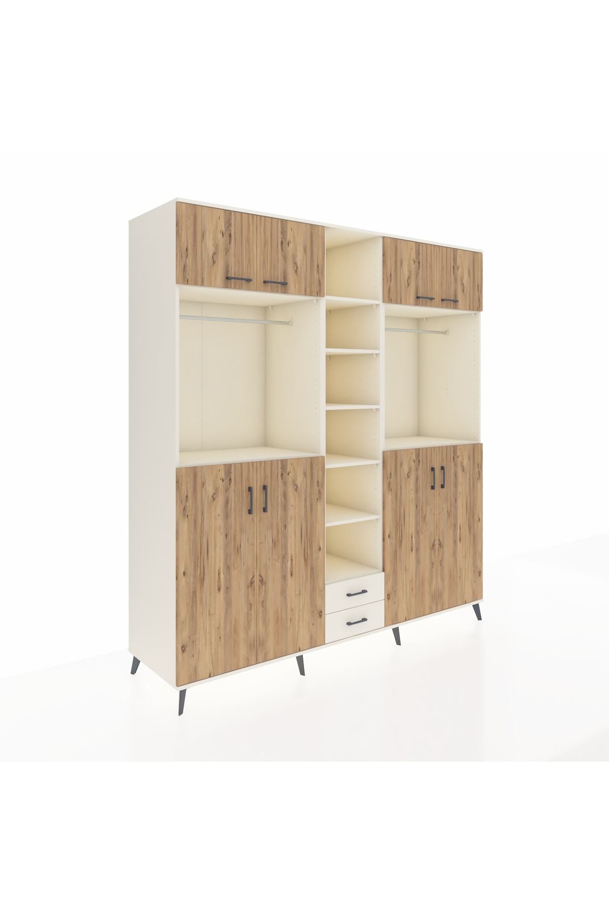 Kronos Dolap 14 Raflı 2 Çekmeceli 2 Askılı 220x59x243 - S784M013V01C