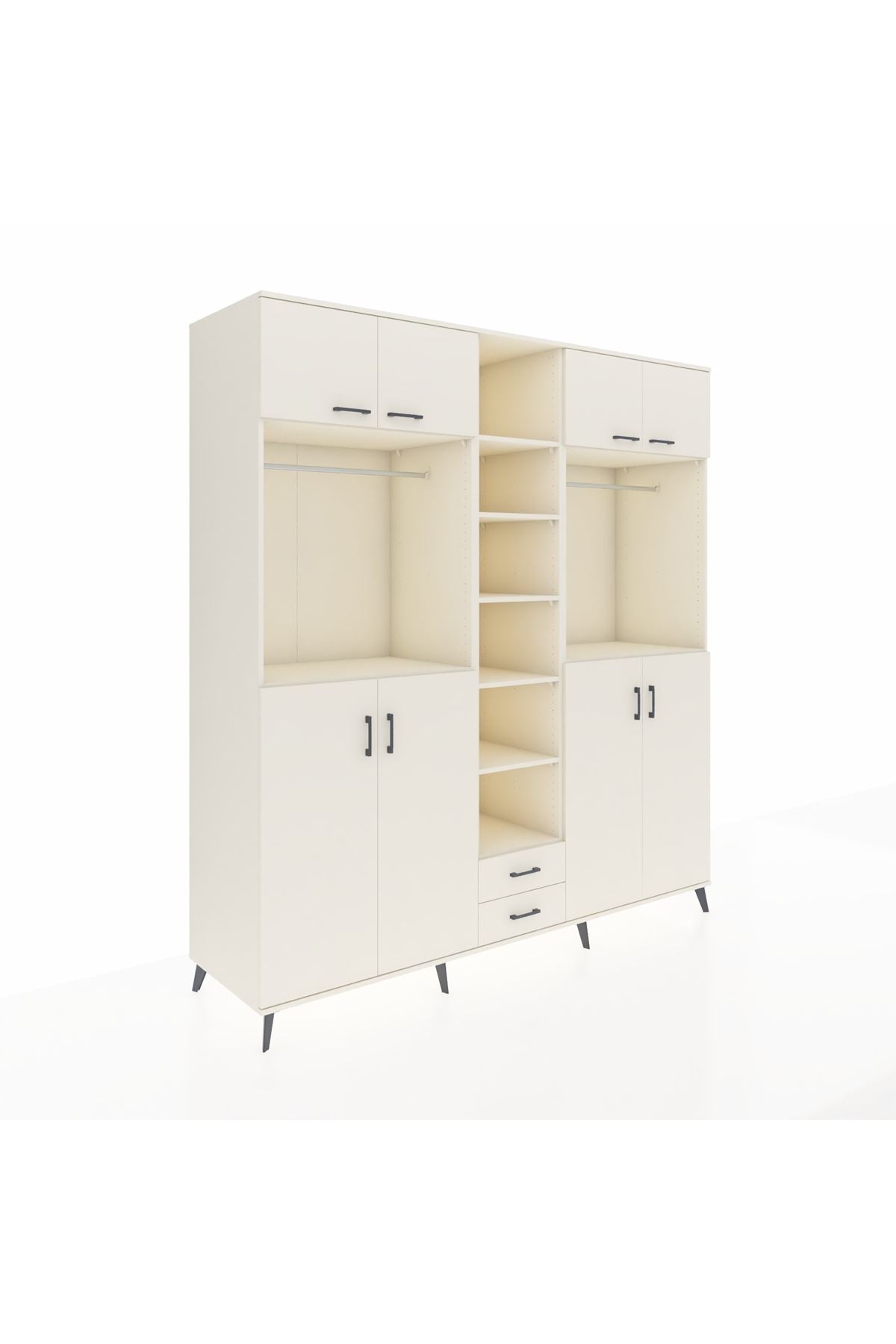 Kronos Dolap 14 Raflı 2 Çekmeceli 2 Askılı 220x59x243 - S784M013V04C
