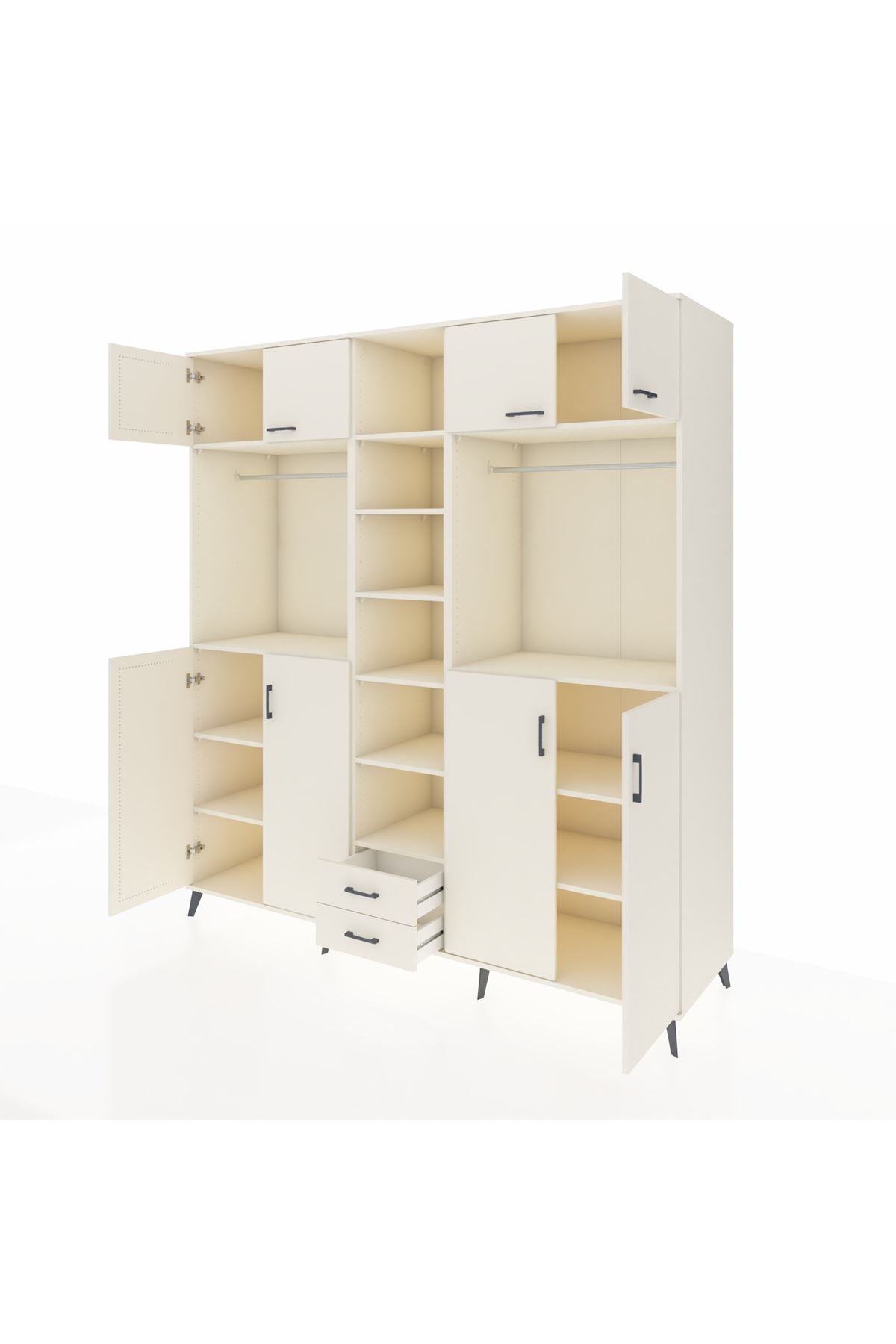Kronos Dolap 14 Raflı 2 Çekmeceli 2 Askılı 220x59x243 - S784M013V04C