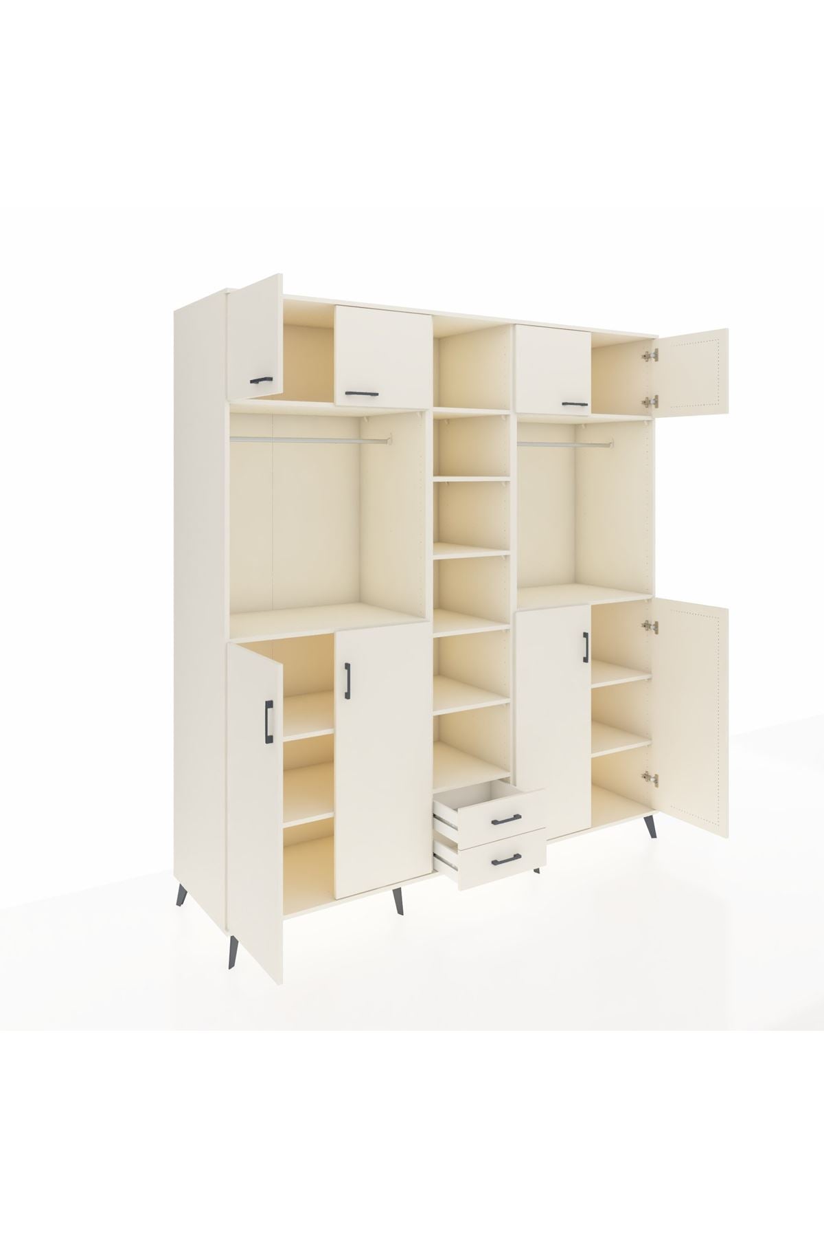 Kronos Dolap 14 Raflı 2 Çekmeceli 2 Askılı 220x59x243 - S784M013V04C