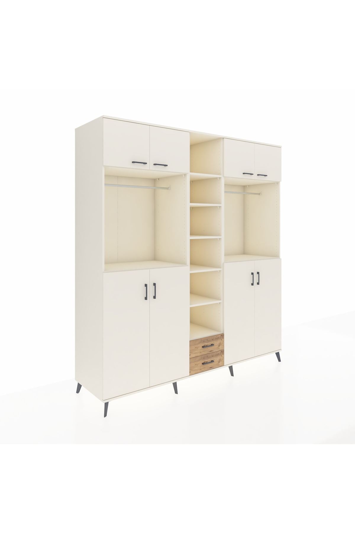 Kronos Dolap 14 Raflı 2 Çekmeceli 2 Askılı 220x59x243 - S784M013V06C