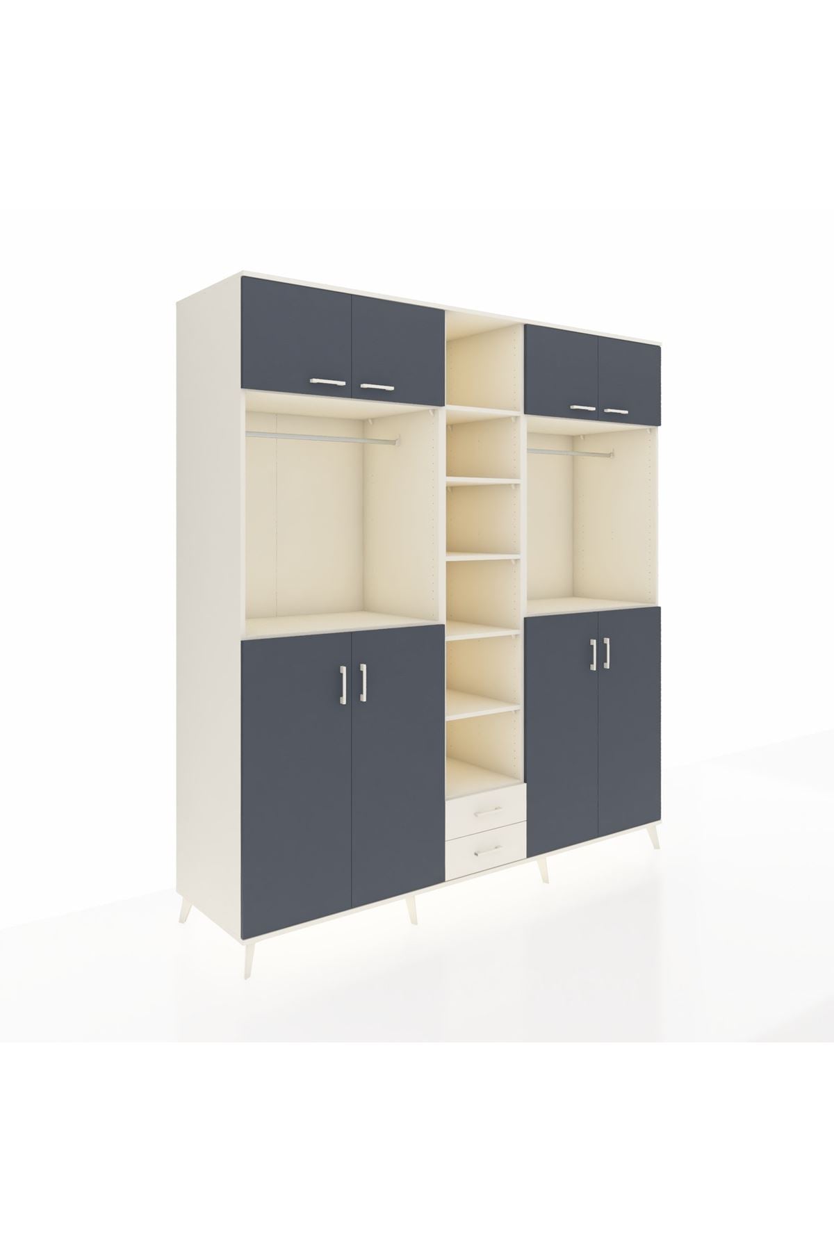 Kronos Dolap 14 Raflı 2 Çekmeceli 2 Askılı 220x59x243 - S784M013V07C