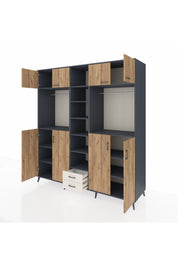 Kronos Dolap 14 Raflı 2 Çekmeceli 2 Askılı 220x59x243 - S784M013V10C