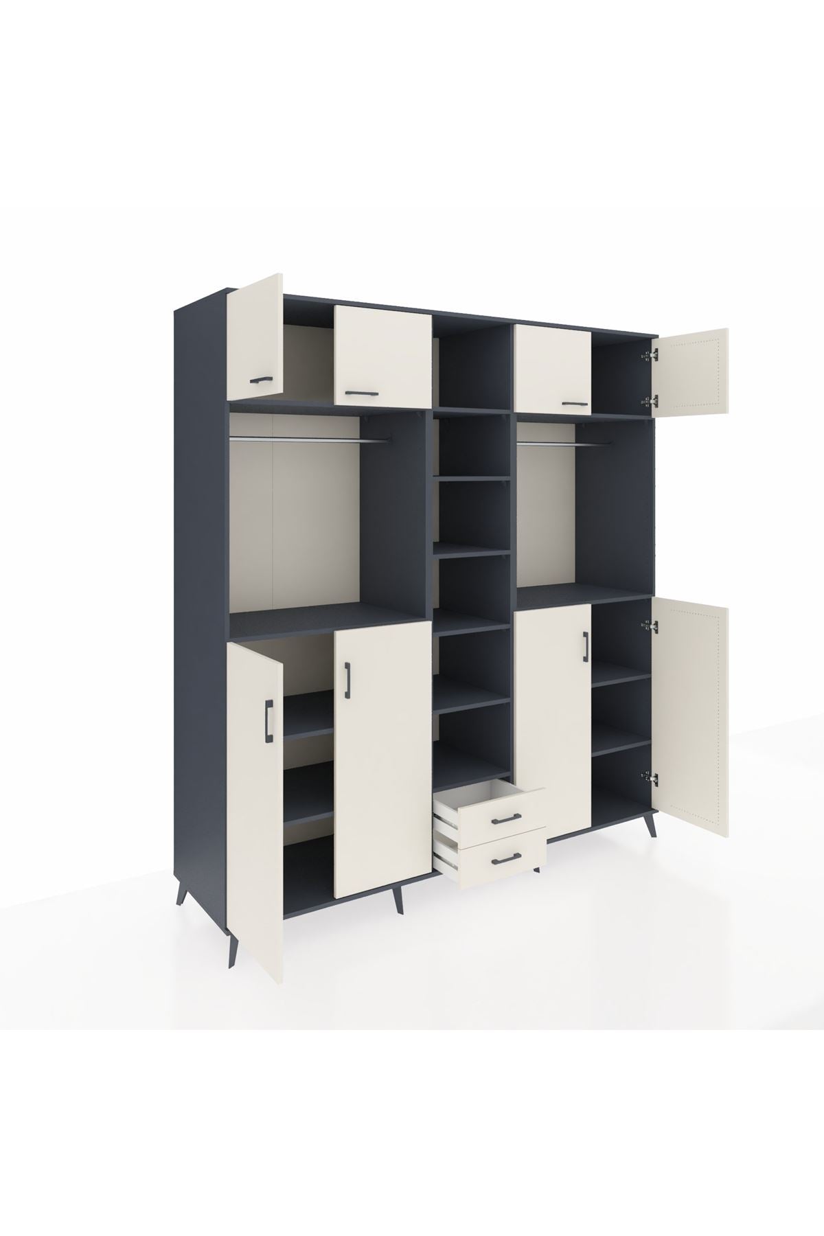 Kronos Dolap 14 Raflı 2 Çekmeceli 2 Askılı 220x59x243 - S784M013V13C