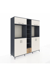 Kronos Dolap 14 Raflı 2 Çekmeceli 2 Askılı 220x59x243 - S784M013V15C