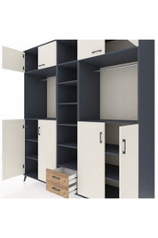 Kronos Dolap 14 Raflı 2 Çekmeceli 2 Askılı 220x59x243 - S784M013V15C