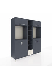 Kronos Dolap 14 Raflı 2 Çekmeceli 2 Askılı 220x59x243 - S784M013V16C
