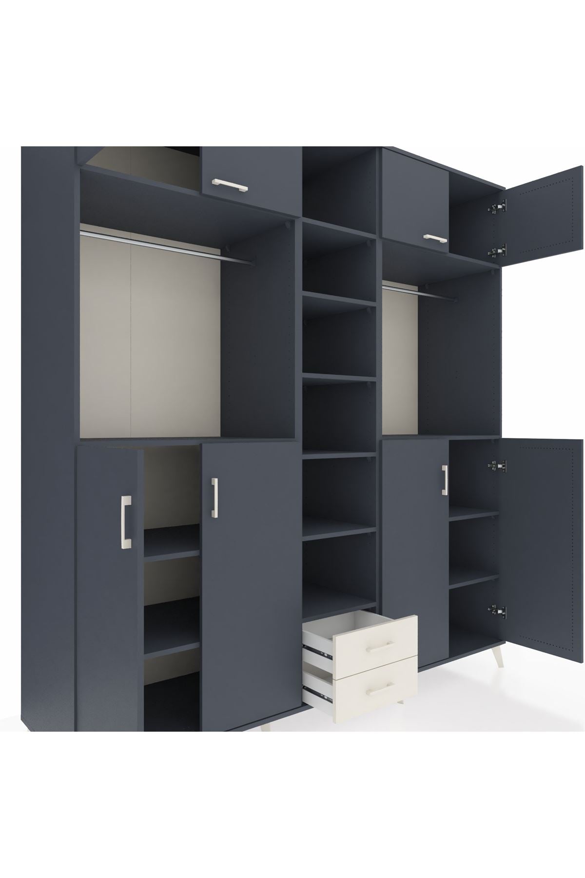 Kronos Dolap 14 Raflı 2 Çekmeceli 2 Askılı 220x59x243 - S784M013V16C