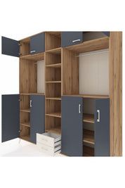 Kronos Dolap 14 Raflı 2 Çekmeceli 2 Askılı 220x59x243 - S784M013V25C