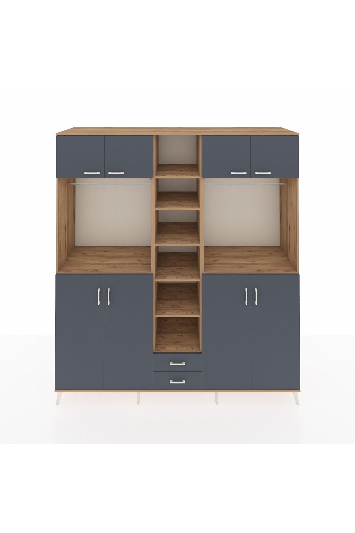 Kronos Dolap 14 Raflı 2 Çekmeceli 2 Askılı 220x59x243 - S784M013V26C