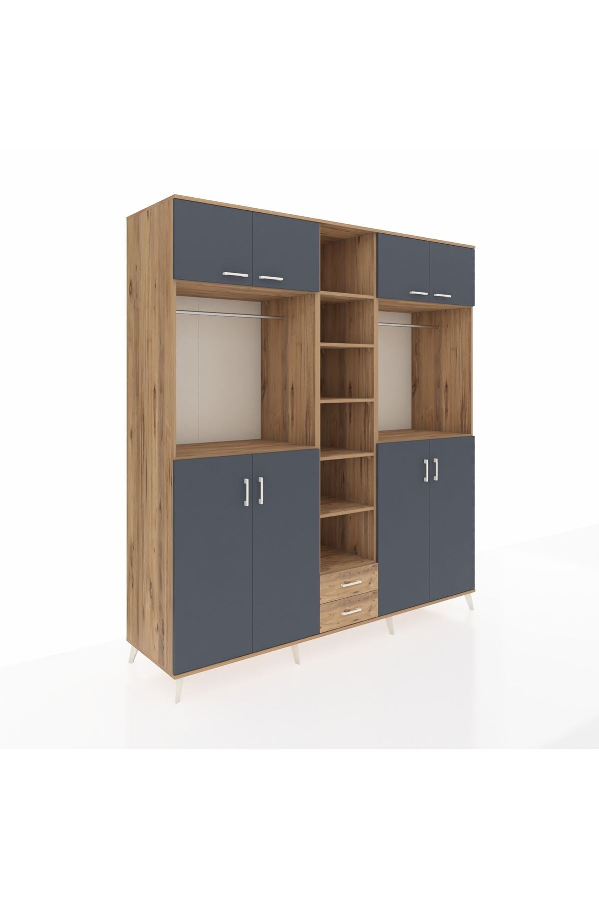 Kronos Dolap 14 Raflı 2 Çekmeceli 2 Askılı 220x59x243 - S784M013V27C