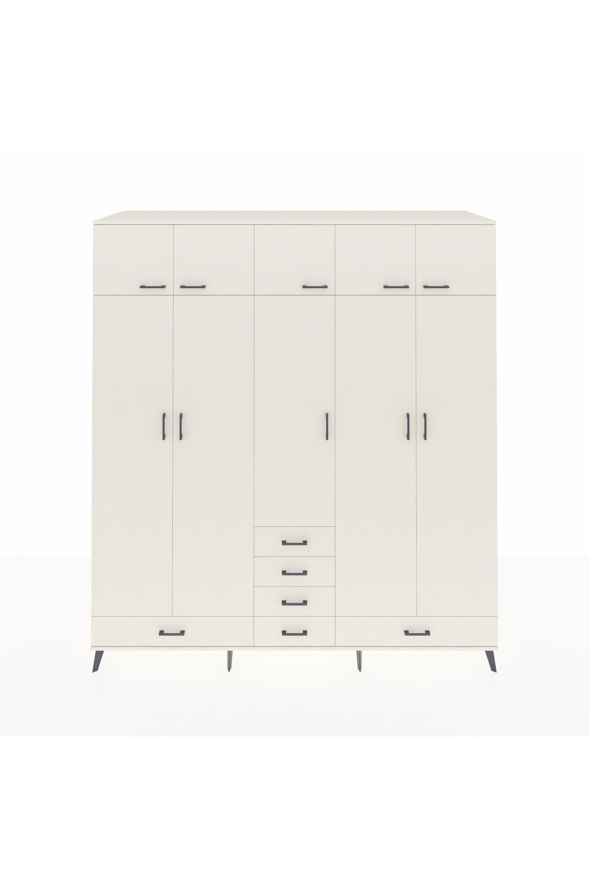 Kronos Dolap 6 Raflı 6 Çekmeceli 4 Askılı 220x59x243 - S784M014V04C