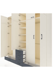 Kronos Dolap 6 Raflı 6 Çekmeceli 4 Askılı 220x59x243 - S784M014V05C
