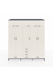Kronos Dolap 6 Raflı 6 Çekmeceli 4 Askılı 220x59x243 - S784M014V13C