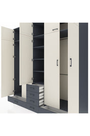 Kronos Dolap 6 Raflı 6 Çekmeceli 4 Askılı 220x59x243 - S784M014V14C