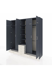 Kronos Dolap 6 Raflı 6 Çekmeceli 4 Askılı 220x59x243 - S784M014V16C