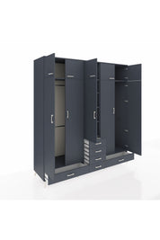 Kronos Dolap 6 Raflı 6 Çekmeceli 4 Askılı 220x59x243 - S784M014V17C