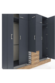 Kronos Dolap 6 Raflı 6 Çekmeceli 4 Askılı 220x59x243 - S784M014V18C