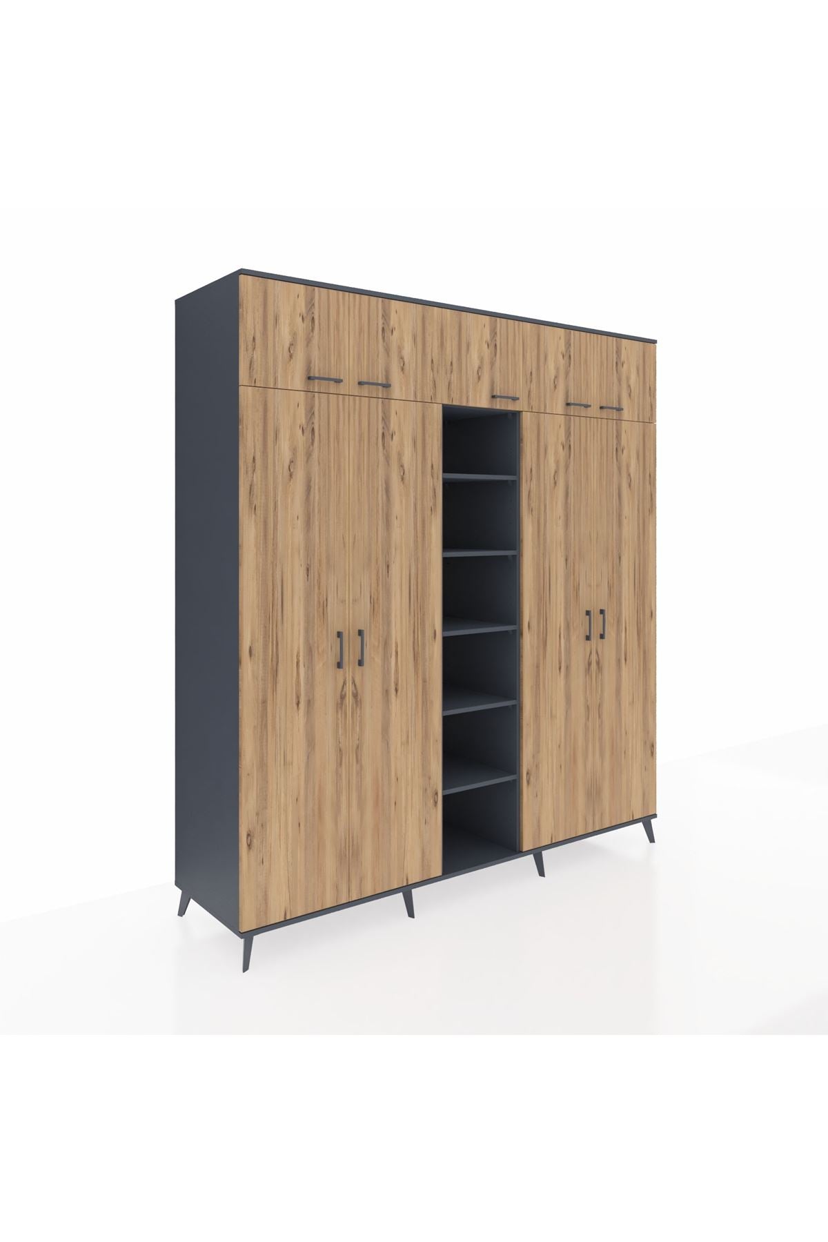 Kronos Dolap 18 Raflı 9 Kapaklı 220x59x243 - S784M015V11C