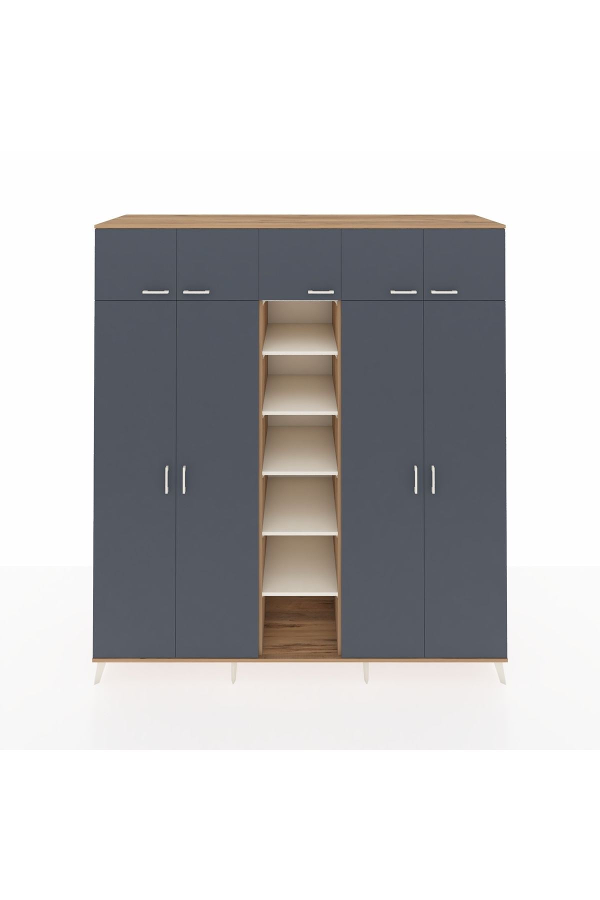 Kronos Dolap 18 Raflı 9 Kapaklı 220x59x243 - S784M015V25C