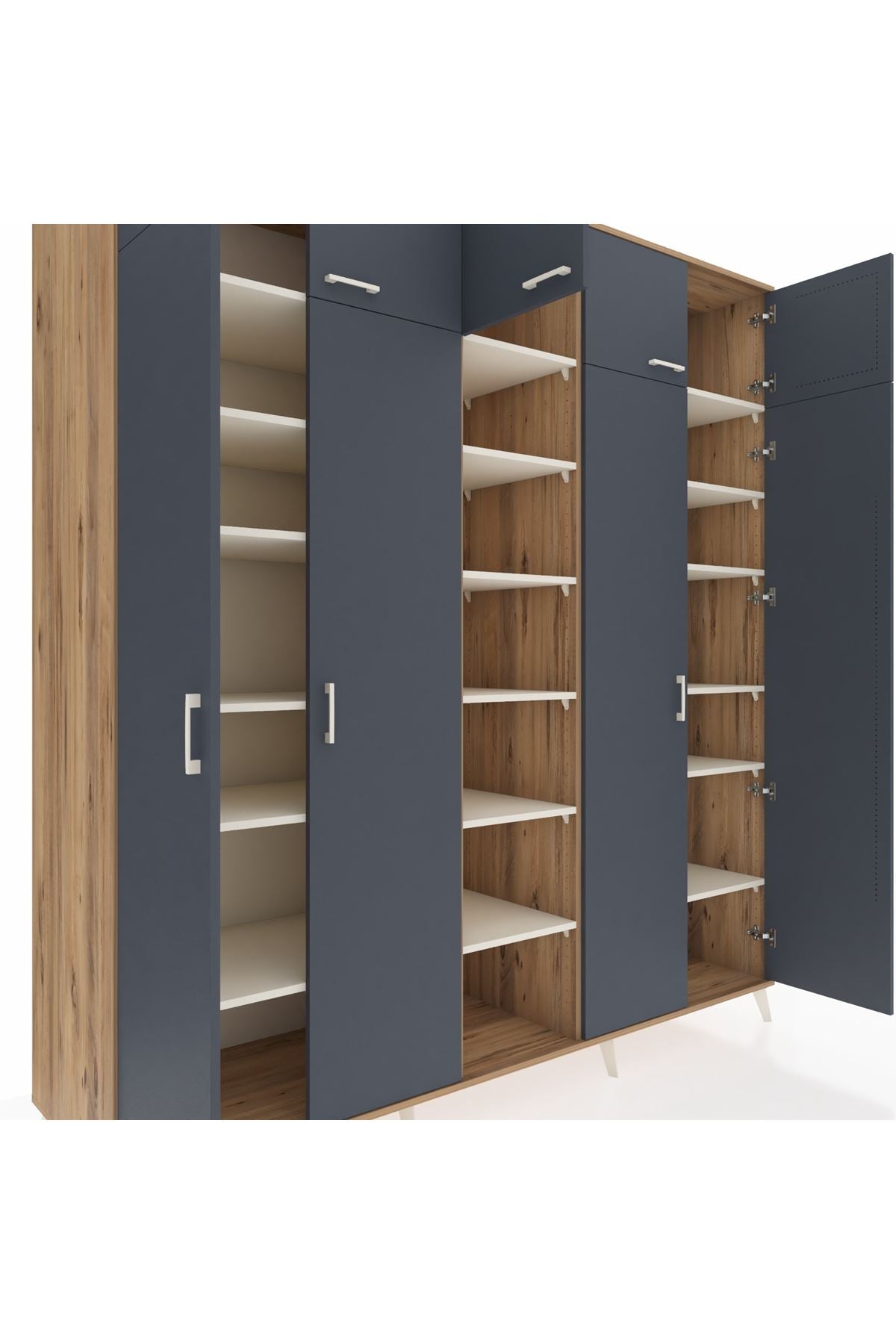 Kronos Dolap 18 Raflı 9 Kapaklı 220x59x243 - S784M015V25C