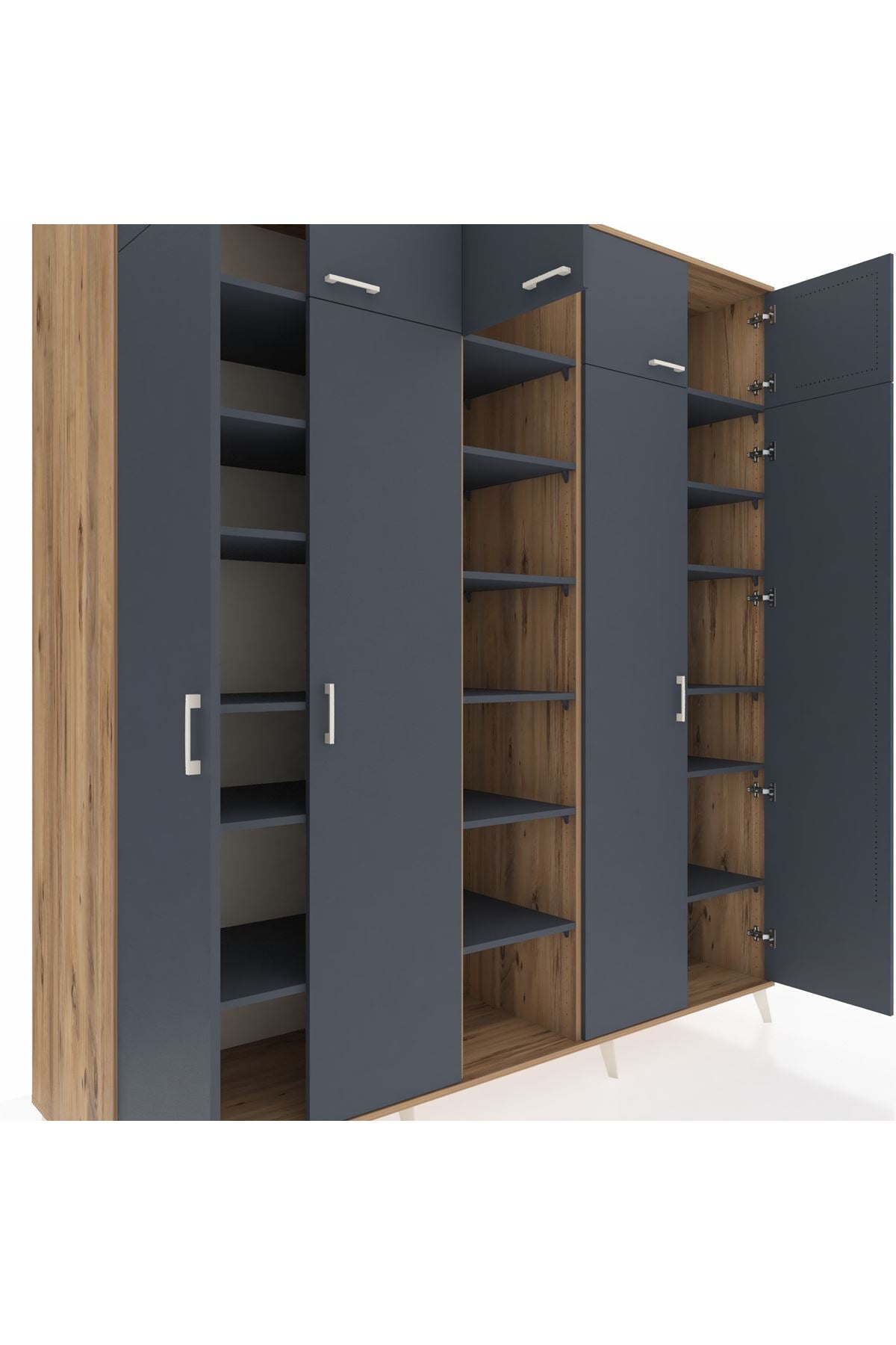 Kronos Dolap 18 Raflı 9 Kapaklı 220x59x243 - S784M015V26C