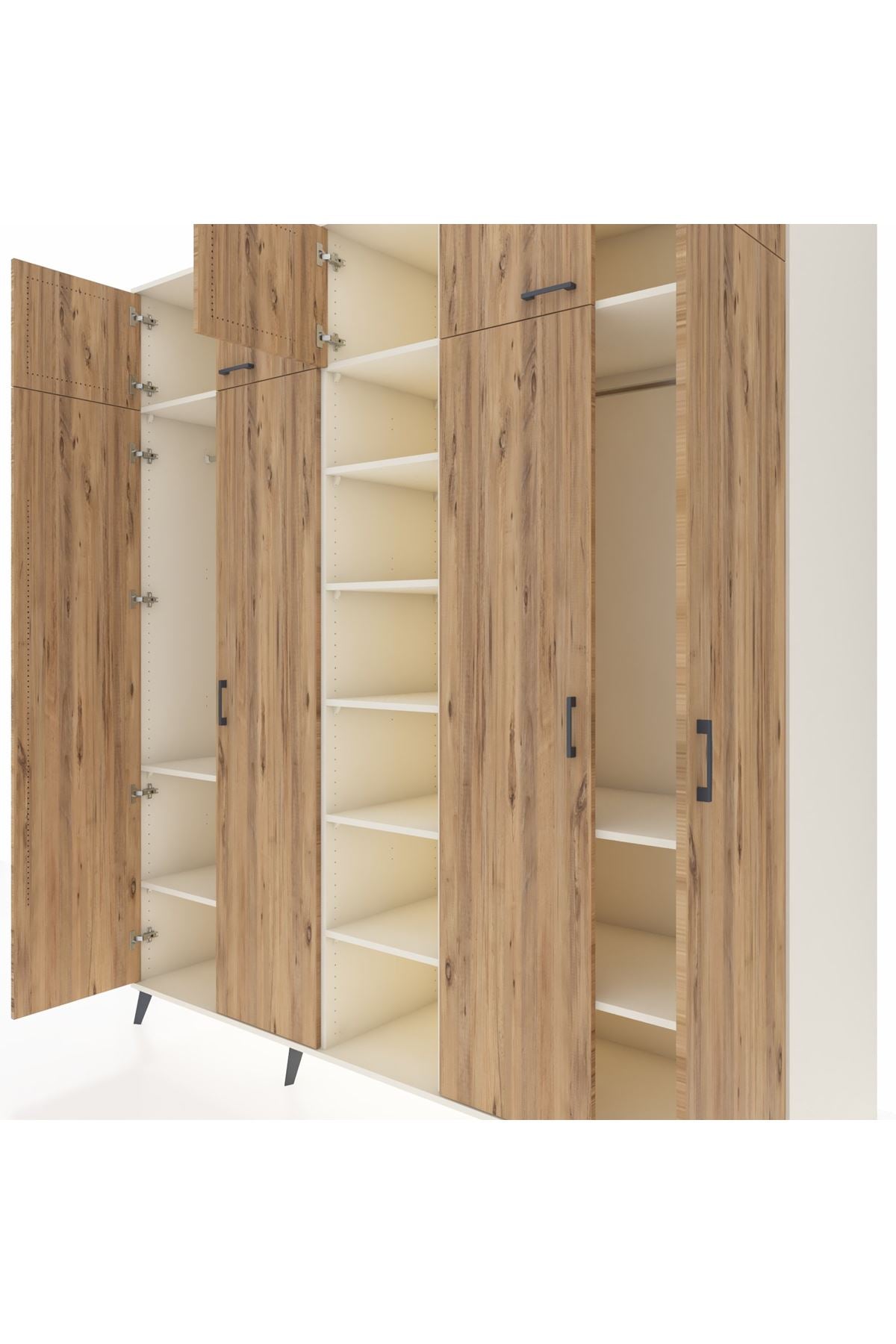 Kronos Dolap 12 Raflı 9 Kapaklı 2 Askılı 220x59x243 - S784M016V01C