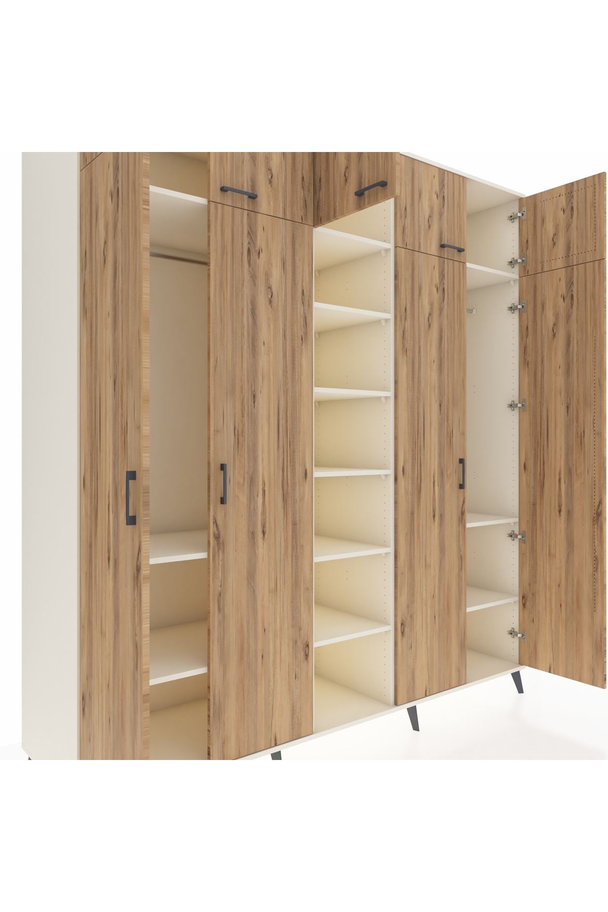 Kronos Dolap 12 Raflı 9 Kapaklı 2 Askılı 220x59x243 - S784M016V01C