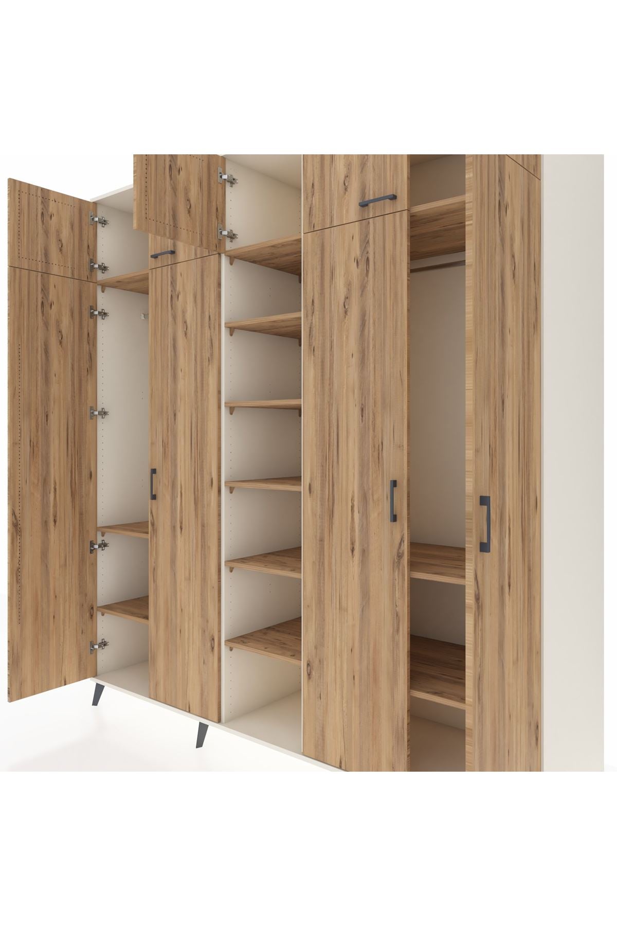 Kronos Dolap 12 Raflı 9 Kapaklı 2 Askılı 220x59x243 - S784M016V03C