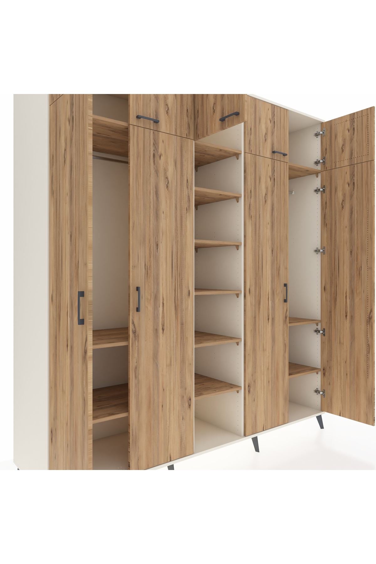 Kronos Dolap 12 Raflı 9 Kapaklı 2 Askılı 220x59x243 - S784M016V03C