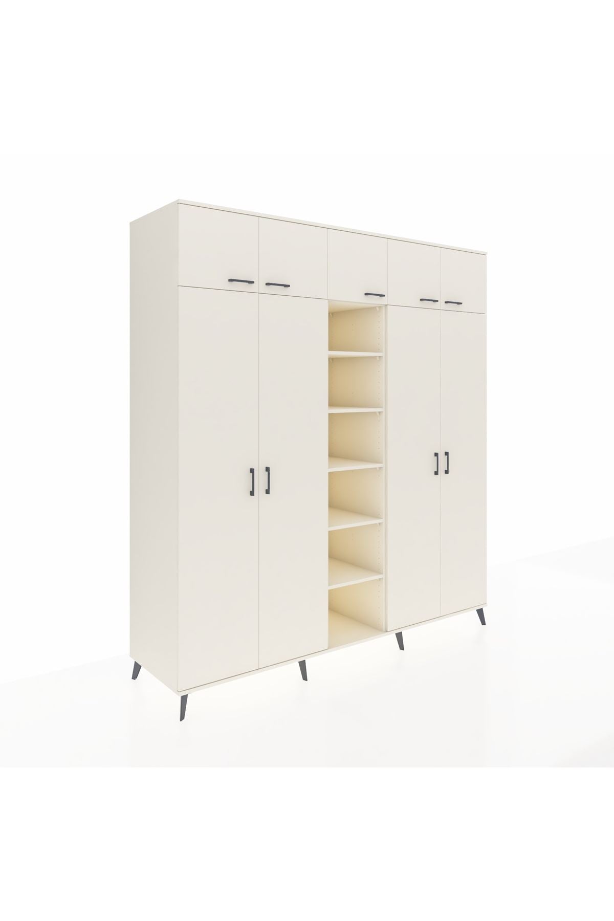 Kronos Dolap 12 Raflı 9 Kapaklı 2 Askılı 220x59x243 - S784M016V04C