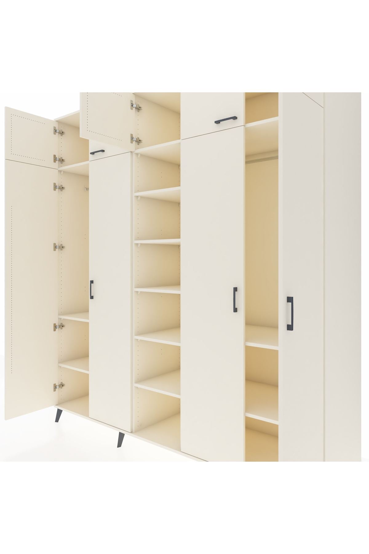Kronos Dolap 12 Raflı 9 Kapaklı 2 Askılı 220x59x243 - S784M016V04C