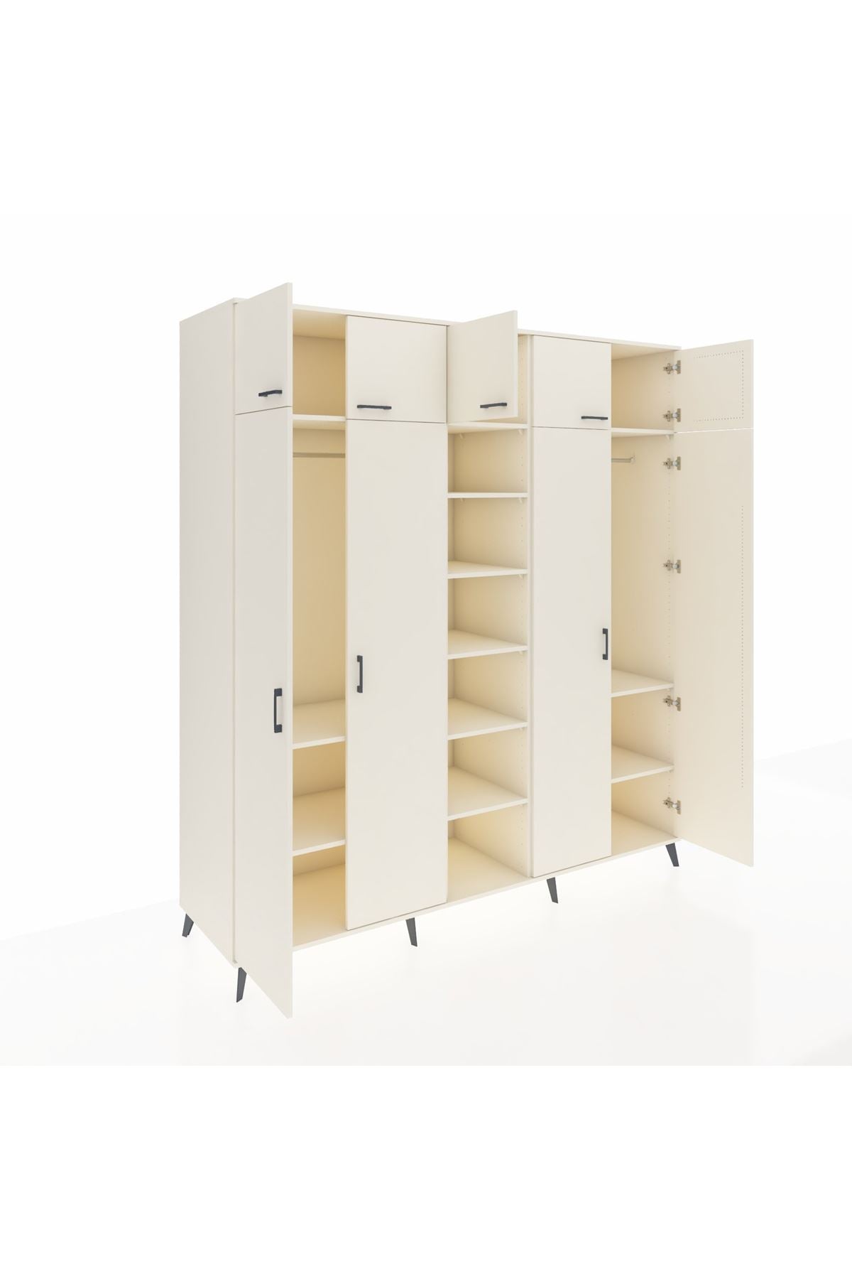 Kronos Dolap 12 Raflı 9 Kapaklı 2 Askılı 220x59x243 - S784M016V04C