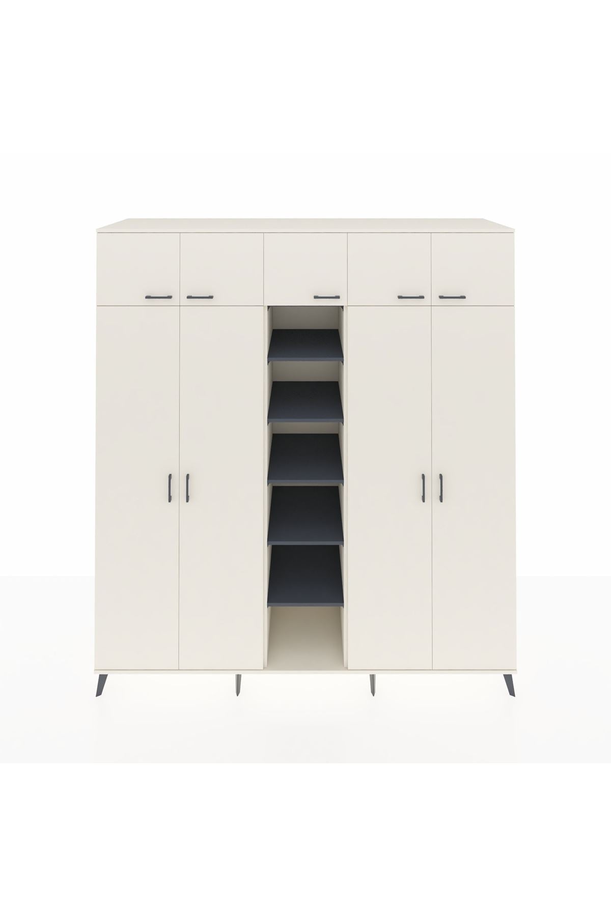 Kronos Dolap 12 Raflı 9 Kapaklı 2 Askılı 220x59x243 - S784M016V05C