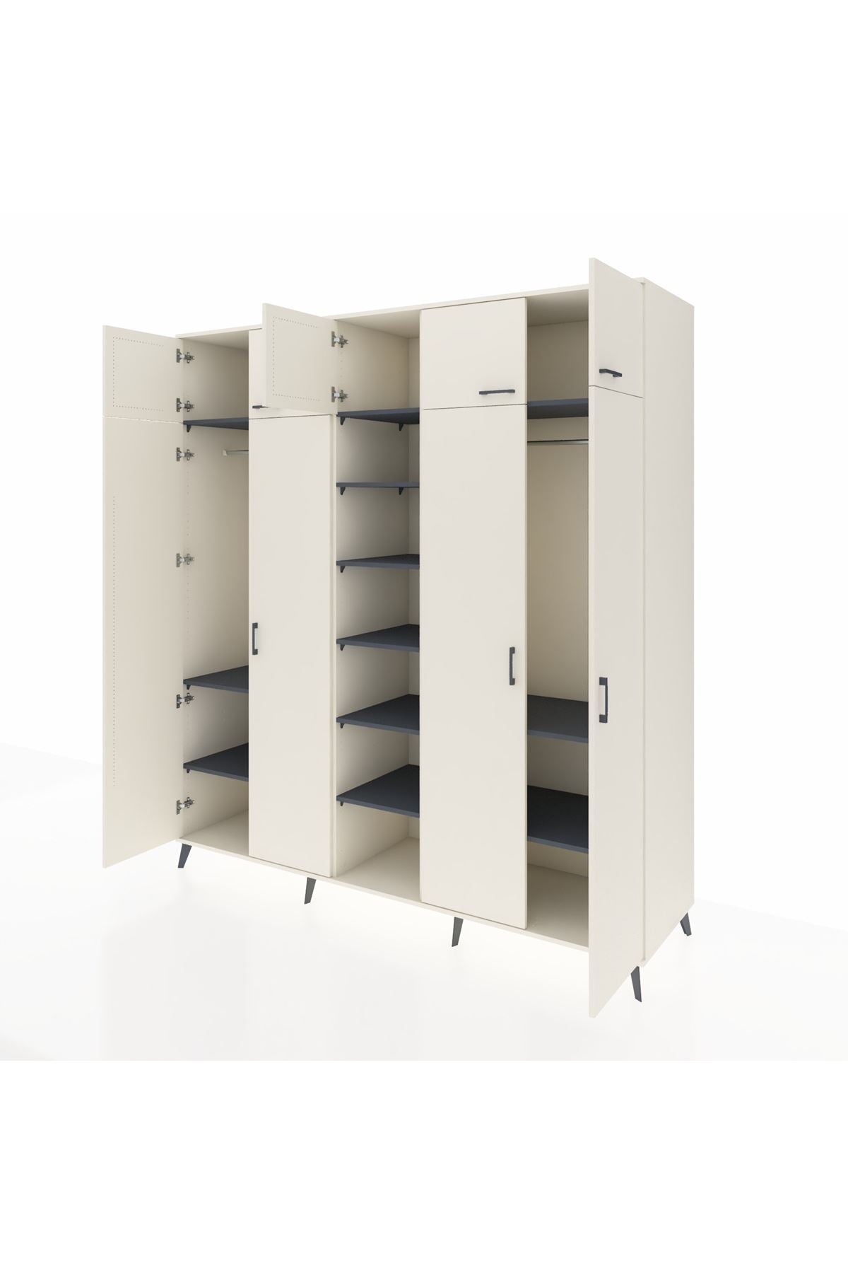 Kronos Dolap 12 Raflı 9 Kapaklı 2 Askılı 220x59x243 - S784M016V05C