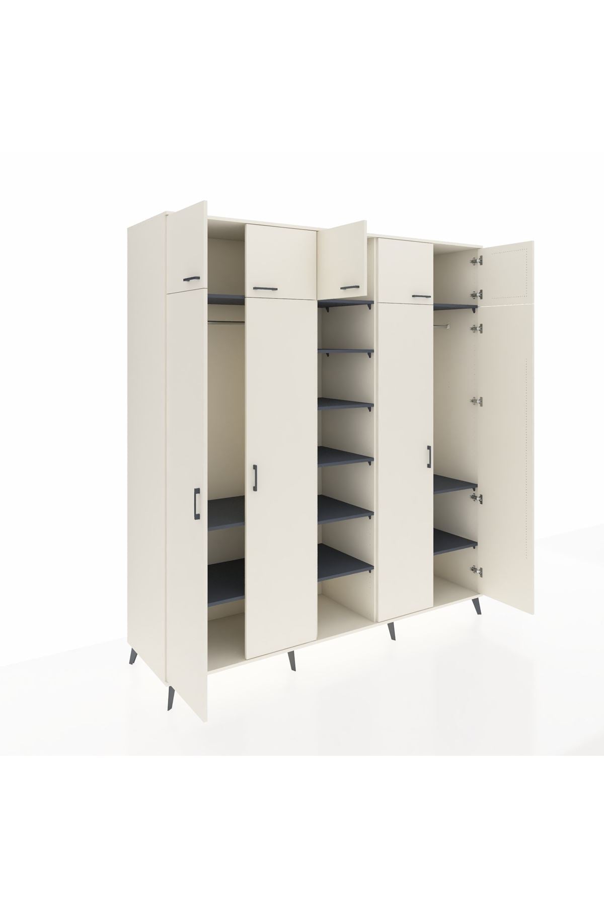 Kronos Dolap 12 Raflı 9 Kapaklı 2 Askılı 220x59x243 - S784M016V05C